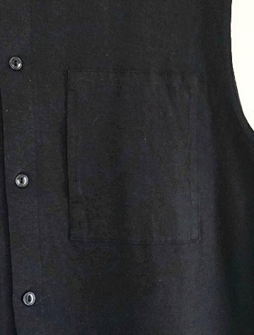 Phatee - NO SLEEVE SHIRTS HEMP JERSEY- BLACKの画像