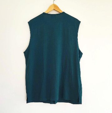 Phatee - NO SLEEVE SHIRTS HEMP JERSEY- TEAL GREENの画像