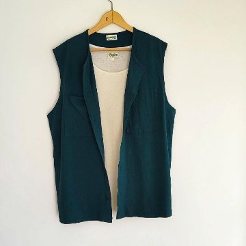 Phatee - NO SLEEVE SHIRTS HEMP JERSEY- TEAL GREENの画像
