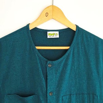 Phatee - NO SLEEVE SHIRTS HEMP JERSEY- TEAL GREENの画像