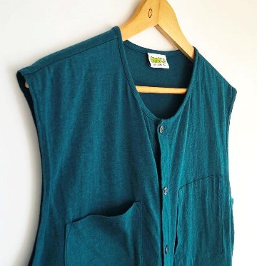 Phatee - NO SLEEVE SHIRTS HEMP JERSEY- TEAL GREENの画像