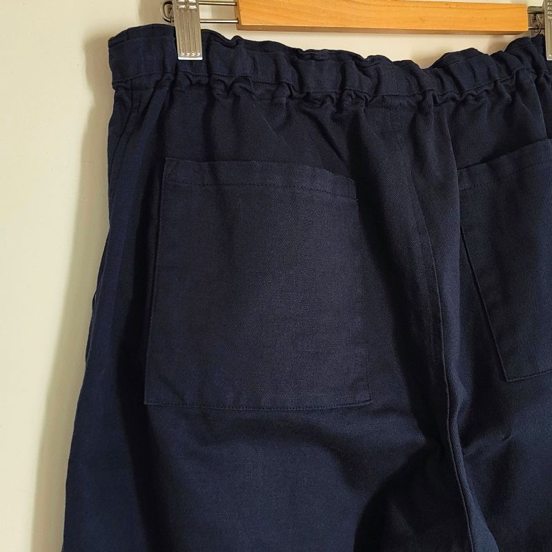 Phatee - hemp/cotton twill CROP PANTS / NAVYの画像