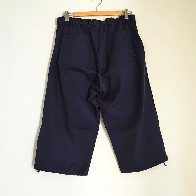 Phatee - hemp/cotton twill CROP PANTS / NAVYの画像