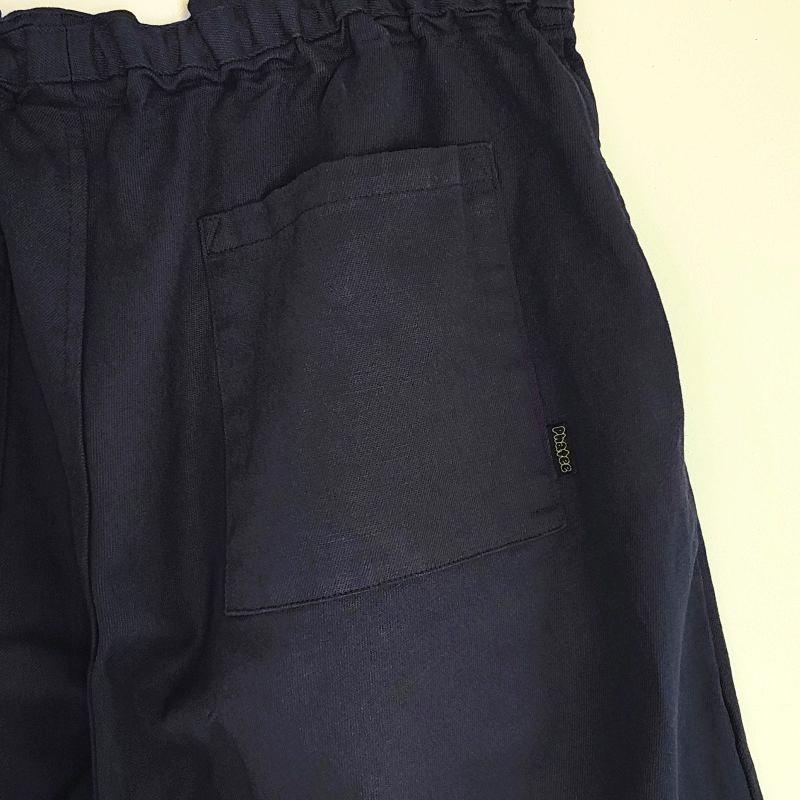 Phatee - hemp/cotton twill CROP PANTS / NAVYの画像