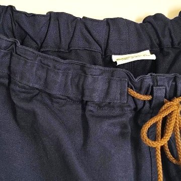 Phatee - hemp/cotton twill CROP PANTS / NAVYの画像