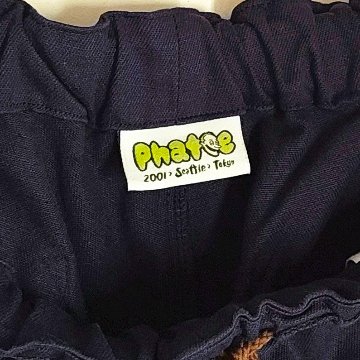 Phatee - hemp/cotton twill CROP PANTS / NAVYの画像
