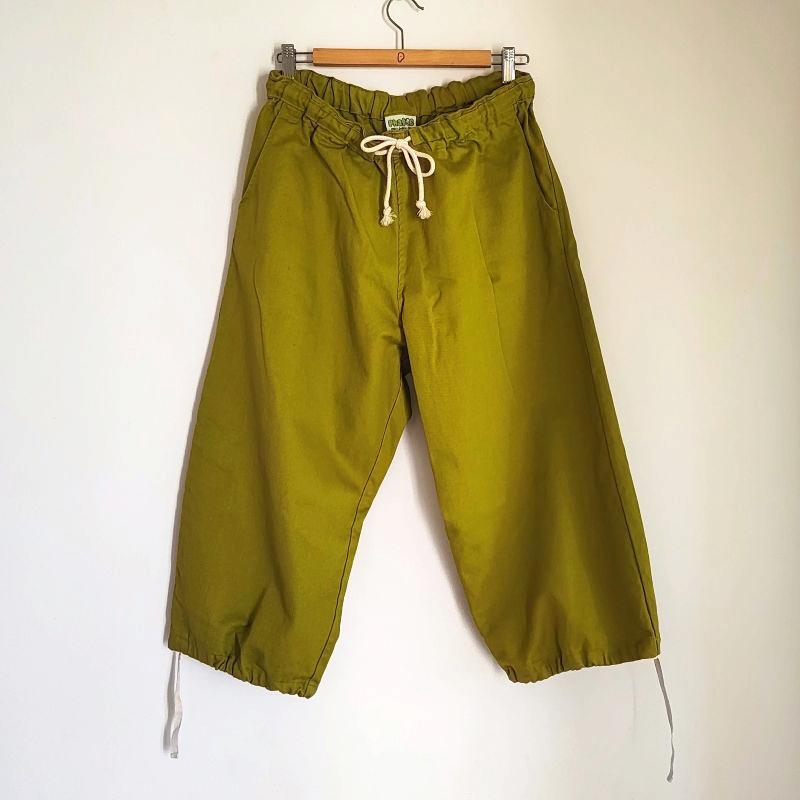 Phatee - hemp/cotton twill CROP PANTS / KIWIの画像