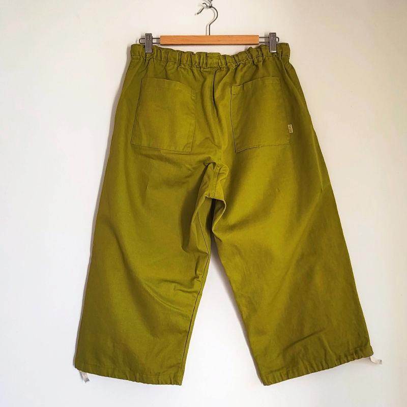 Phatee - hemp/cotton twill CROP PANTS / KIWIの画像