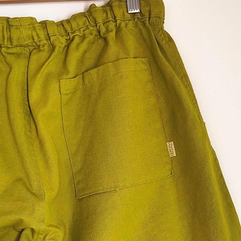 Phatee - hemp/cotton twill CROP PANTS / KIWIの画像