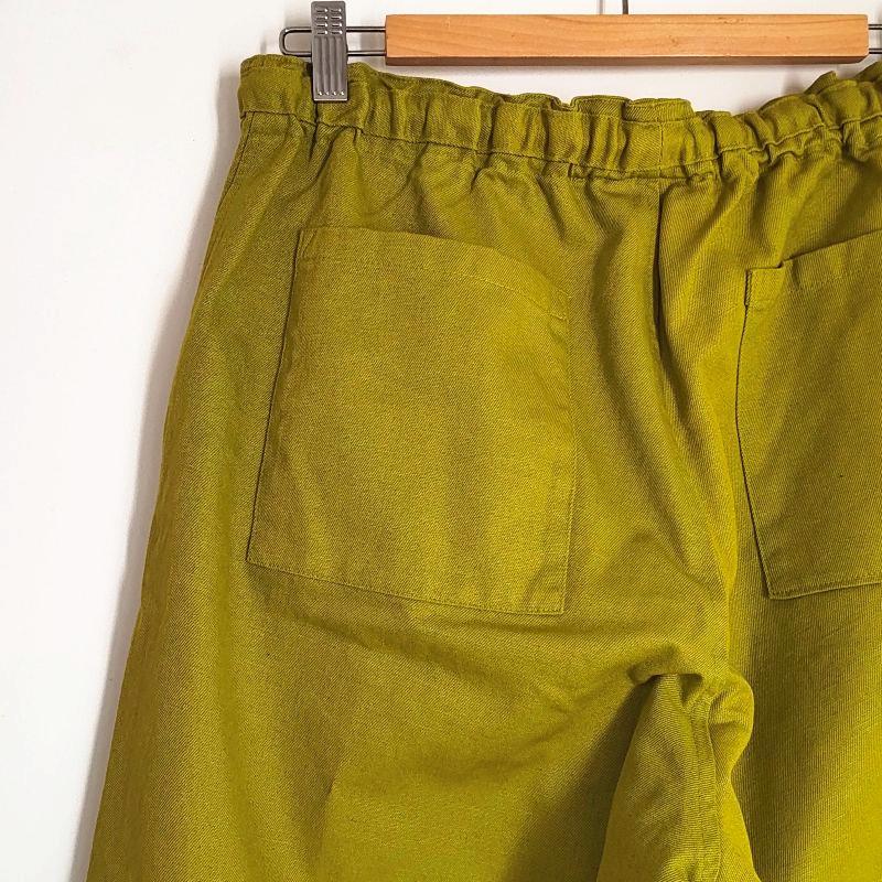 Phatee - hemp/cotton twill CROP PANTS / KIWIの画像