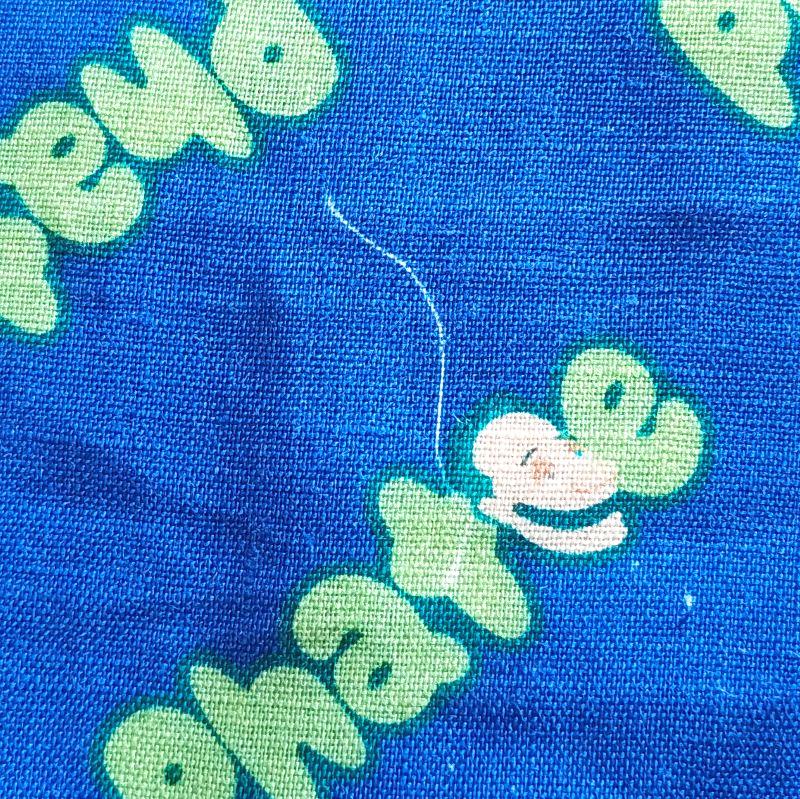 phatee-100% hemp shawl logo / blueの画像