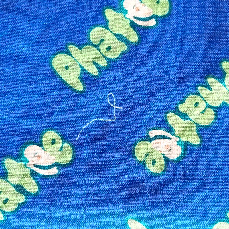 phatee-100% hemp bandana logo / blueの画像