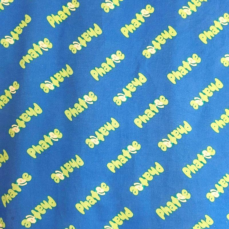 phatee-100% hemp bandana logo / blueの画像