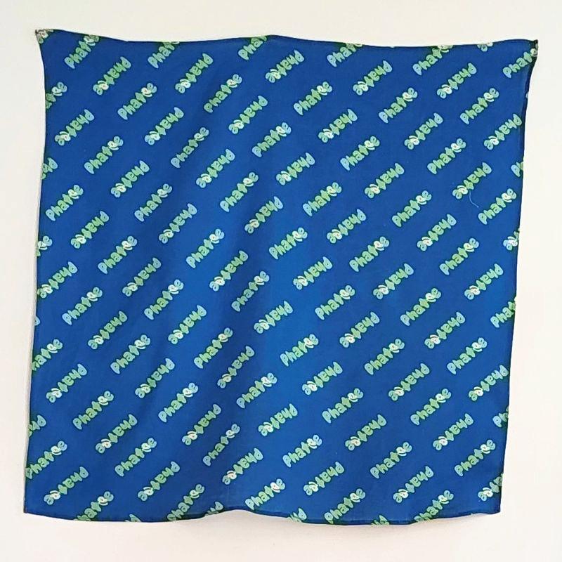 phatee-100% hemp bandana logo / blueの画像