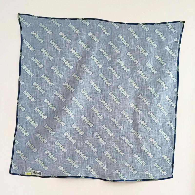 phatee-100% hemp bandana logo / blueの画像