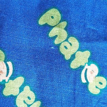 phatee-100% hemp bandana logo / blueの画像