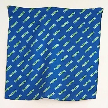 phatee-100% hemp bandana logo / blueの画像