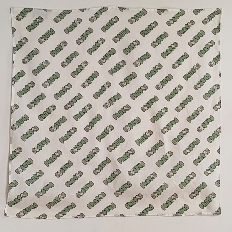 phatee-100% hemp bandana logo / off whiteの画像