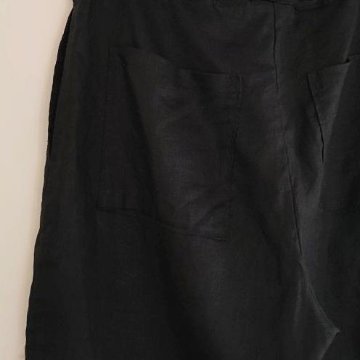 Phatee - 100% hemp plain weave easy long pants / black (sharing with the CEO)の画像