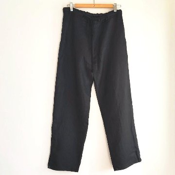Phatee - 100% hemp plain weave easy long pants / black (sharing with the CEO)の画像