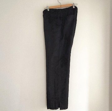 Phatee - 100% hemp plain weave easy long pants / black (sharing with the CEO)の画像