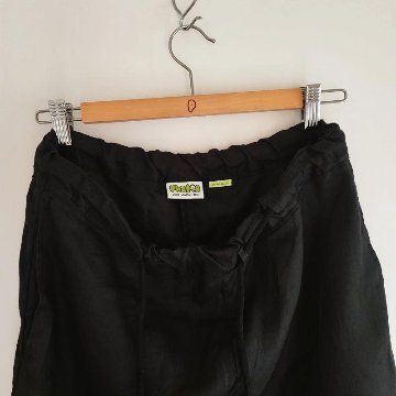 Phatee - 100% hemp plain weave easy long pants / black (sharing with the CEO)の画像