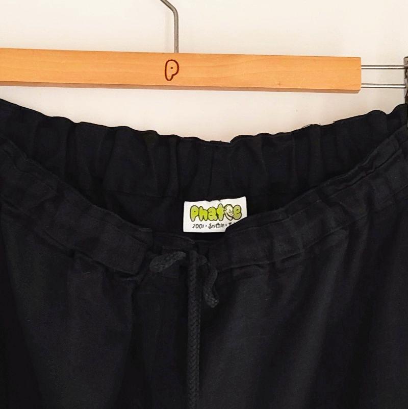 Phatee - hemp/cotton twill CROP PANTS / BLACKの画像