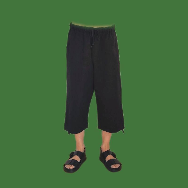 Phatee - hemp/cotton twill CROP PANTS / BLACKの画像