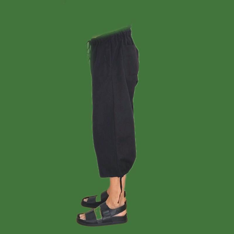 Phatee - hemp/cotton twill CROP PANTS / BLACKの画像