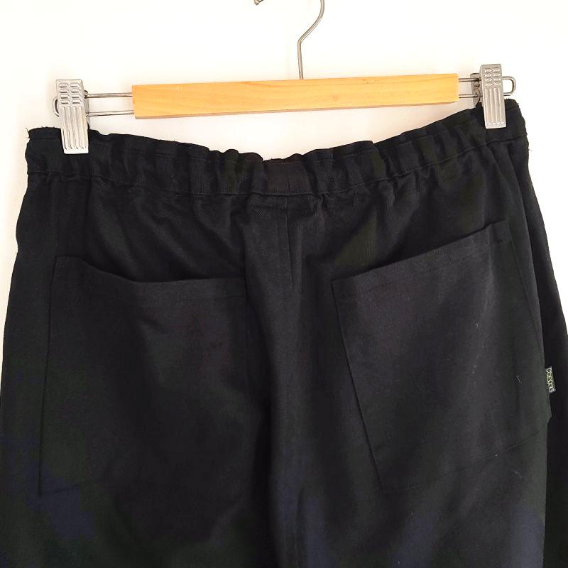 Phatee - hemp/cotton twill CROP PANTS / BLACKの画像