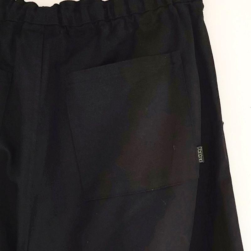 Phatee - hemp/cotton twill CROP PANTS / BLACKの画像