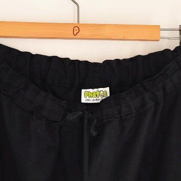 Phatee - hemp/cotton twill CROP PANTS / BLACKの画像