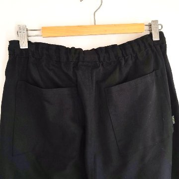 Phatee - hemp/cotton twill CROP PANTS / BLACKの画像