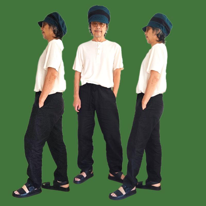 Phatee - NEW CAP HEMP TWILL / BLACK x OLIVE LINEの画像