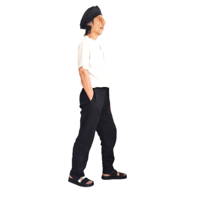 Phatee- 100% hemp plain weave BELEY /black  SHIRING WITH THE CEOの画像