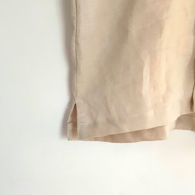 Phatee - 100% hemp plain weave no collar shirts / kinari (sharing with the CEO)の画像