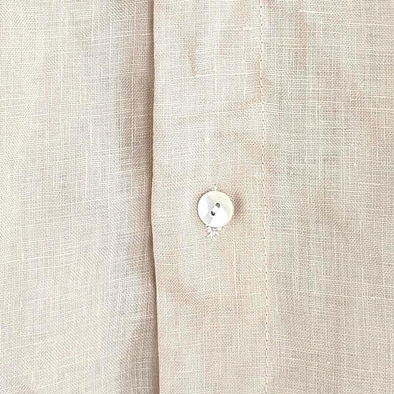 Phatee - 100% hemp plain weave no collar shirts / kinari (sharing with the CEO)の画像