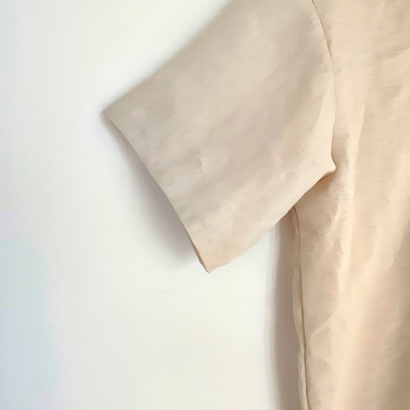 Phatee - 100% hemp plain weave no collar shirts / kinari (sharing with the CEO)の画像