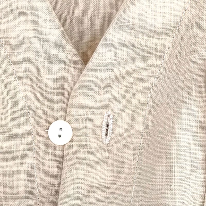 Phatee - 100% hemp plain weave no collar shirts / kinari (sharing with the CEO)の画像