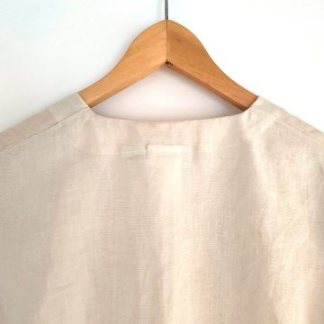 Phatee - 100% hemp plain weave no collar shirts / kinari (sharing with the CEO)の画像