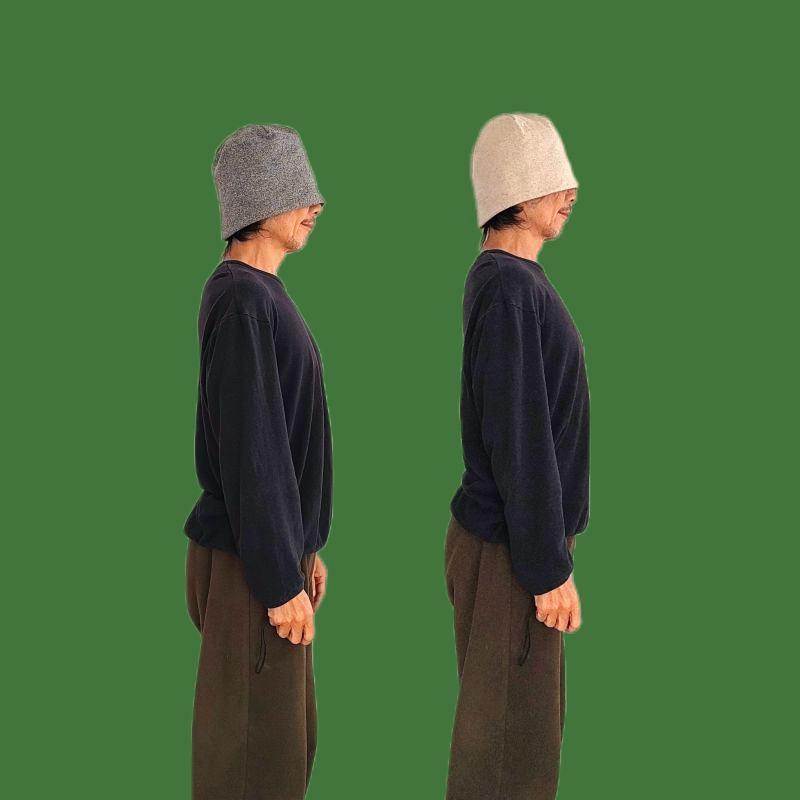 Phatee - LOCKS BEANIE HEMP RIB KNIT/ HEATHER NAVYの画像