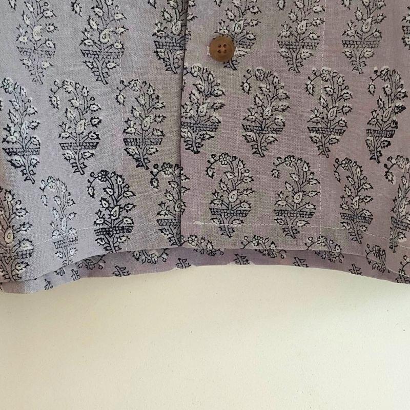 Phatee - 100% INDIAN COTTON HAND-PRINTING PAJAMAS / purple (sharing with the CEO)の画像
