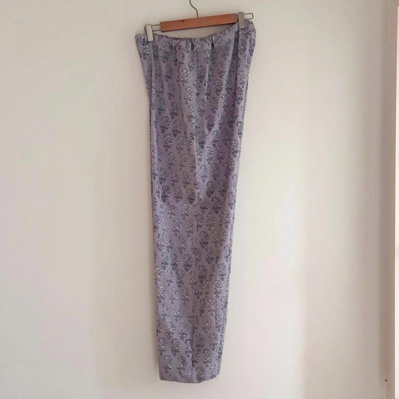 Phatee - 100% INDIAN COTTON HAND-PRINTING PAJAMAS / purple (sharing with the CEO)の画像