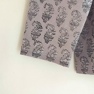 Phatee - 100% INDIAN COTTON HAND-PRINTING PAJAMAS / purple (sharing with the CEO)の画像