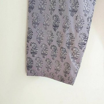 Phatee - 100% INDIAN COTTON HAND-PRINTING PAJAMAS / purple (sharing with the CEO)の画像