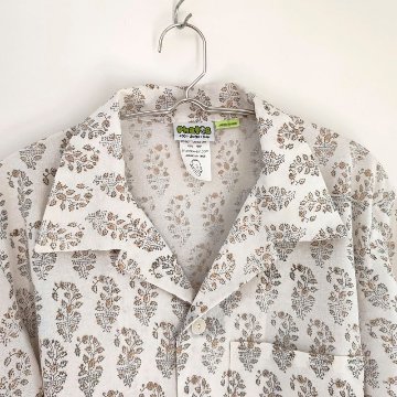 Phatee - 100% INDIAN COTTON HAND-PRINTING PAJAMAS / OFFWHITE (sharing with the CEO)の画像