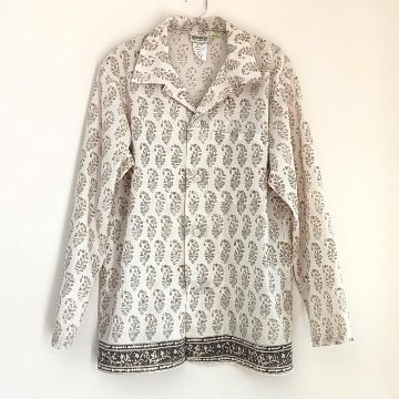 Phatee - 100% INDIAN COTTON HAND-PRINTING PAJAMAS / OFFWHITE (sharing with the CEO)の画像