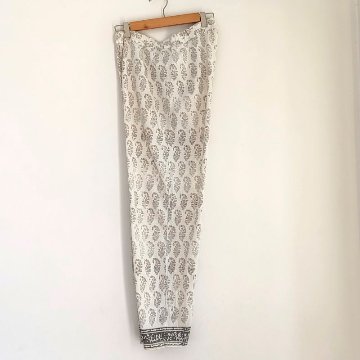 Phatee - 100% INDIAN COTTON HAND-PRINTING PAJAMAS / OFFWHITE (sharing with the CEO)の画像