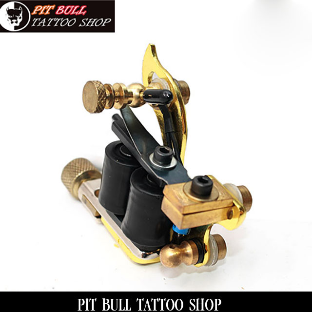 ゴールド　ハンドメイド　10ラップ　タトゥーマシン　コイル式　GOLD HANDMADE 10WRAP COILS TATTOO MACHINEの画像