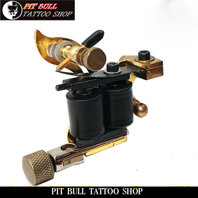 ゴールド　ハンドメイド　10ラップ　タトゥーマシン　コイル式　GOLD HANDMADE 10WRAP COILS TATTOO MACHINE画像